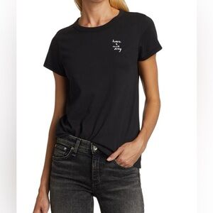 RAG & BONE Have A Nice Day T-Shirt Medium Black